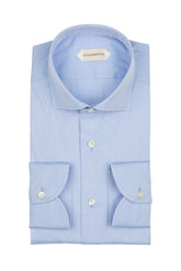 Camicia con collo francese in cotone elasticizzato azzurro - Carry over | Giemme BrandsCorporate