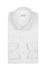 Camicia con collo francese in cotone elasticizzato bianco - Carry over | Giemme BrandsCorporate