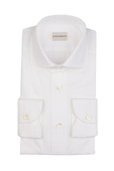 White open weave double twist pure cotton shirt with french collar - New in Guglielminotti | Giemme BrandsCorporate