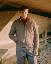 Camicia slim fit con collo francese in puro cotone con motivo pied de poule rosso - Tintoria Mattei | Giemme BrandsCorporate