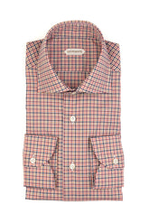 Orange check pure cotton Vaiella shirt with french collar - Men's Casual Shirts | Giemme BrandsCorporate