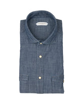 Camicia regular fit con collo francese in denim di puro cotone - Guglielminotti | Giemme BrandsCorporate