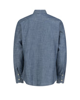Camicia regular fit con collo francese in denim di puro cotone - Denim Scuro | Giemme BrandsCorporate
