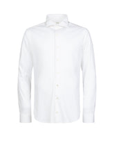 Camicia regular fit con collo francese in jersey di puro di cotone bianco - Dress shirt | Giemme BrandsCorporate