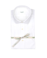 Camicia regular fit con collo francese in mussola di puro cotone tinto capo bianco - Tintoria Mattei | Giemme BrandsCorporate
