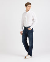 Camicia regular fit con collo francese in mussola di puro cotone tinto capo bianco - Tintoria Mattei | Giemme BrandsCorporate