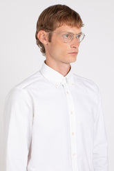 Camicia button down in puro cotone Oxford bianco - Bianco | Giemme BrandsCorporate