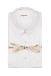 Camicia con collo italiano in puro cotone pin point bianco - Tintoria Mattei - Last chance | Giemme BrandsCorporate