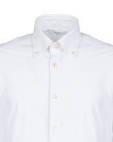 Regular-Fit-Hemd mit Button-Down-Kragen aus High-Performance-Skinlike-Gewebe in Weiß - Weiß | Giemme BrandsCorporate