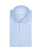 Camicia con collo francese in tessuto high performance Skinlike azzurro - Caliban Man | Giemme BrandsCorporate