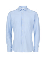 Camicia con collo francese in tessuto high performance Skinlike azzurro - Caliban Man | Giemme BrandsCorporate