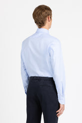 Light blue pure pin point cotton shirt with french collar - Light blue | Giemme BrandsCorporate