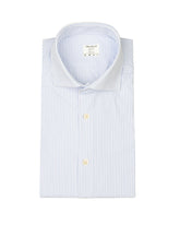 Camicia regular fit con collo francese in tessuto high performance Skinlike bianco a righe azzurre - Caliban uomo - New in | Giemme BrandsCorporate