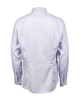 Camicia regular fit con collo francese in twill di puro cotone azzurro a pois - New in Uomo | Giemme BrandsCorporate