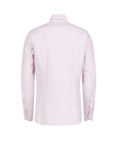 Camicia regular fit con collo francese in puro cotone bianco a righe bordeaux - Bordeaux | Giemme BrandsCorporate