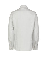 Camicia regular fit con collo francese in puro cotone bianco a righe verdi - Guglielminotti | Giemme BrandsCorporate