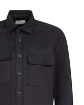 Camicia regular fit con collo italiano in twill di cotone elasticizzato blu - Blu | Giemme BrandsCorporate