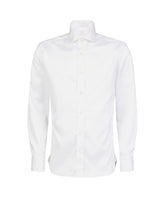 Camicia Wash and Wear regular fit con collo francese in twill di cotone bianco - Caliban uomo - New in | Giemme BrandsCorporate