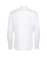 Camicia Wash and Wear regular fit con collo francese in twill di cotone bianco - Bianco | Giemme BrandsCorporate