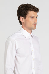 White Wash and Wear poplin cotton shirt with italian collar - White | Giemme BrandsCorporate