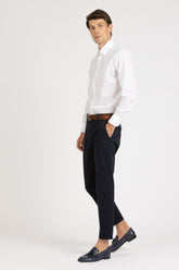 Camicia Wash and Wear con collo italiano in popeline di cotone bianco - Collezione UOMO | Giemme BrandsCorporate