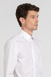 White Wash and Wear poplin cotton shirt with italian collar - White | Giemme BrandsCorporate