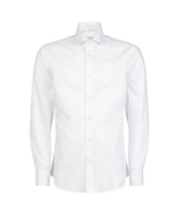 Camicia Wash and Wear regular fit con collo francese in popeline di cotone bianco - Caliban uomo - New in | Giemme BrandsCorporate