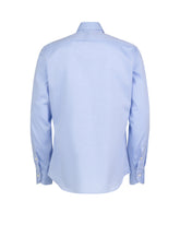 Camicia Wash and Wear regular fit con collo francese in popeline di cotone azzurro - Azzurro | Giemme BrandsCorporate