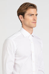 White Wash and Wear poplin cotton shirt with french collar - White | Giemme BrandsCorporate