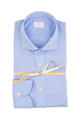 Light blue Wash and Wear poplin cotton shirt with french collar - Light blue | Giemme BrandsCorporate