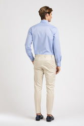 Light blue Wash and Wear poplin cotton shirt with french collar - Light blue | Giemme BrandsCorporate