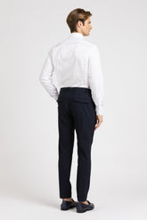 White pure cotton twill shirt with french collar - White | Giemme BrandsCorporate