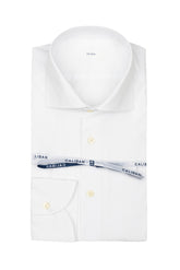 White exclusive stretch cotton poplin shirt with french collar - White | Giemme BrandsCorporate