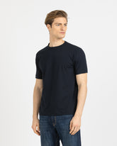 T-shirt regular fit in cotone elasticizzato blu - Tintoria Mattei | Giemme BrandsCorporate