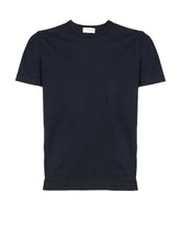 Regular Fit T-Shirt aus blauem elastischem Piqué-Baumwollstoff - Tintoria Mattei New In | Giemme BrandsCorporate