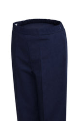 Regular fit straight-leg pants in blue stretch cotton - Blue | Giemme BrandsCorporate