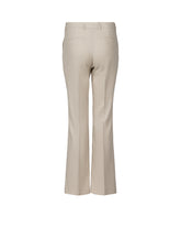 Pantaloni regular fit a trombetta in viscosa, lino e cotone elasticizzato beige - Collezione DONNA | Giemme BrandsCorporate