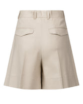 Shorts regular fit con gamba svasata in viscosa, lino e cotone elasticizzato beige - Cattina - New in | Giemme BrandsCorporate