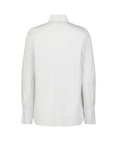 Regular fit shirt with double bib in white pure cotton poplin and rhinestones - Woman collection | Giemme BrandsCorporate