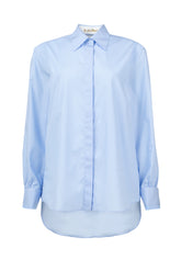 Light blue pure cotton tailored shirt with metal accessories - New In Le Sarte Pettegole | Giemme BrandsCorporate