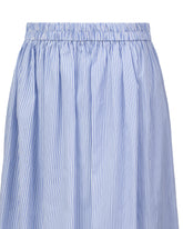 Gonna midi regular fit in puro cotone bianco a righe bluette - Caliban donna - New in | Giemme BrandsCorporate