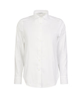 Camicia regular fit con collo francese in puro cotone Panama bianco - Caliban donna - New in | Giemme BrandsCorporate