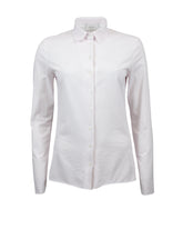 Camicia regular fit in esclusivo tessuto high performance Skinlike bianco a righe rosa - Collezione Donna | Giemme BrandsCorporate