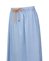 Gonna midi regular fit in puro cotone azzurro a righe blu e bianche - Le Sarte Pettegole - New in | Giemme BrandsCorporate