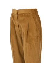 Pantaloni a sigaretta in velluto a coste di puro cotone ocra - Nocciola | Giemme BrandsCorporate