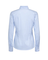 Camicia con scollo a V in esclusivo popeline di cotone stretch azzurro - Camicie | Giemme BrandsCorporate