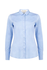 Light blue stretch cotton satin tailored shirt - New In Le Sarte Pettegole | Giemme BrandsCorporate