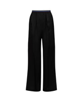 Palazzo pants in black pure silk twill - Woman collection | Giemme BrandsCorporate