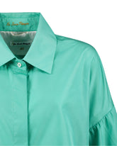 Camicia regular fit con scollo aperto e manica ampia in poliestere con esclusiva colorazione verde - Verde | Giemme BrandsCorporate