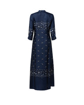 Abito regular fit modello caftano in pura seta con esclusiva stampa bandana sui toni del blu - Le Sarte Pettegole - New in | Giemme BrandsCorporate